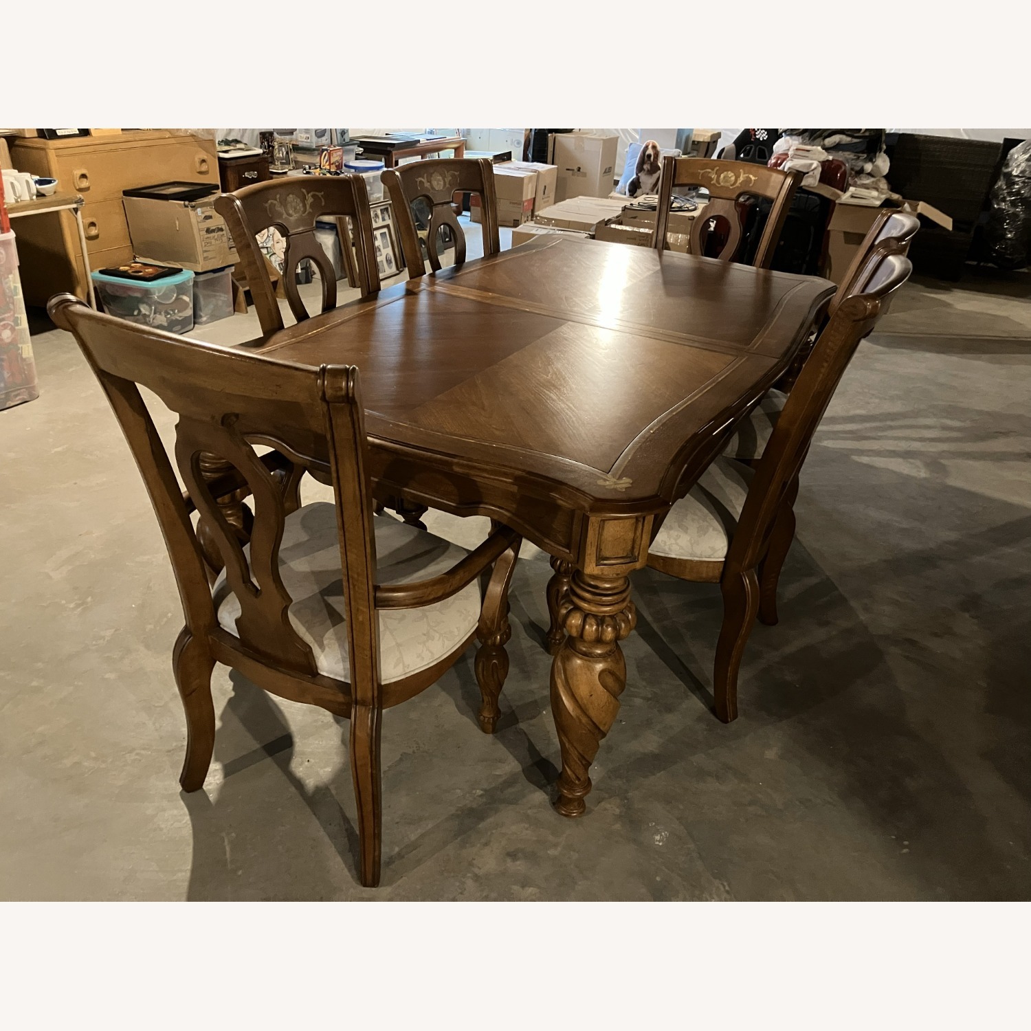 Dining Table With Six Chairs and a Leaf - image-2