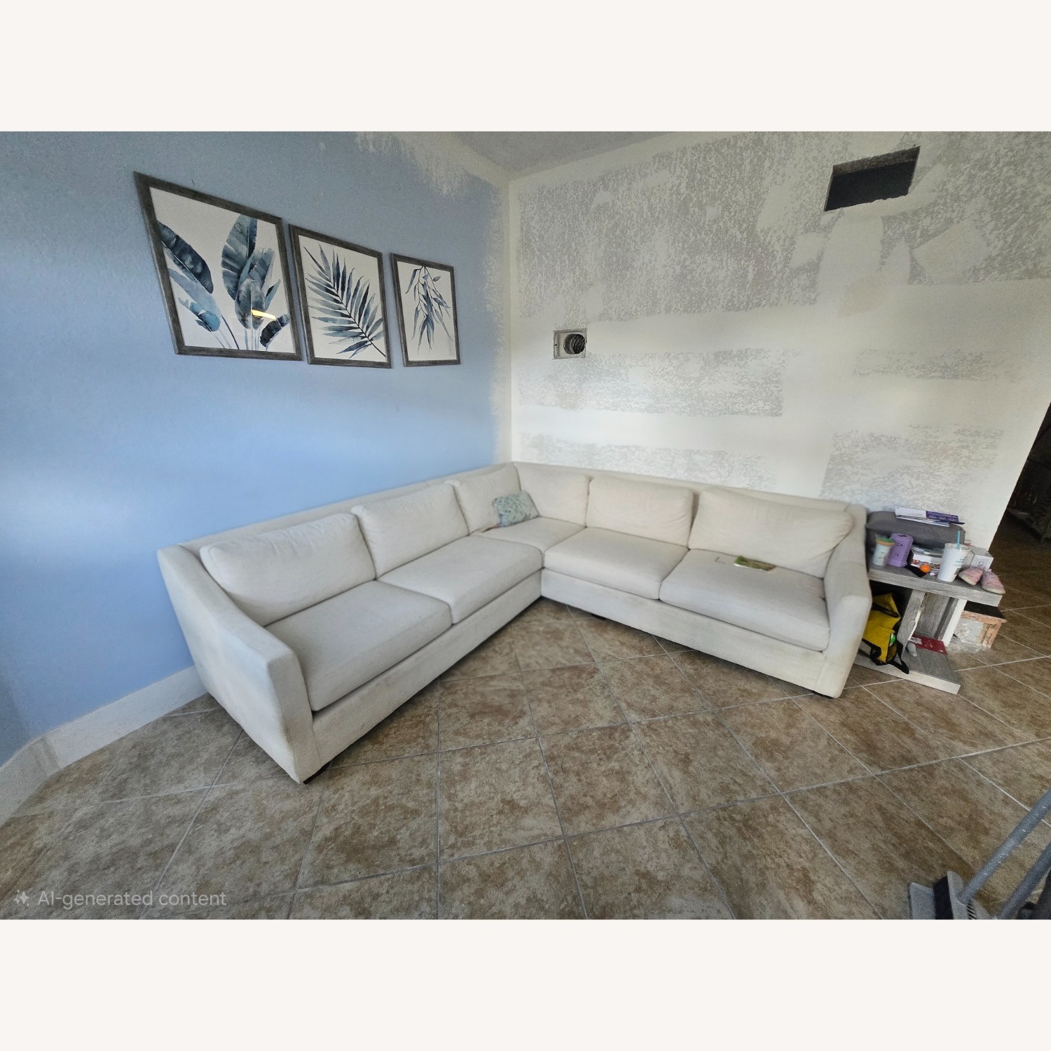 Rowe Furniture White Fabric 2 Piece Sectional - image-2