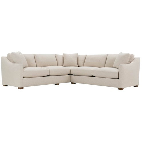 Used Rowe Furniture White Fabric 2 Piece Sectional for sale on AptDeco