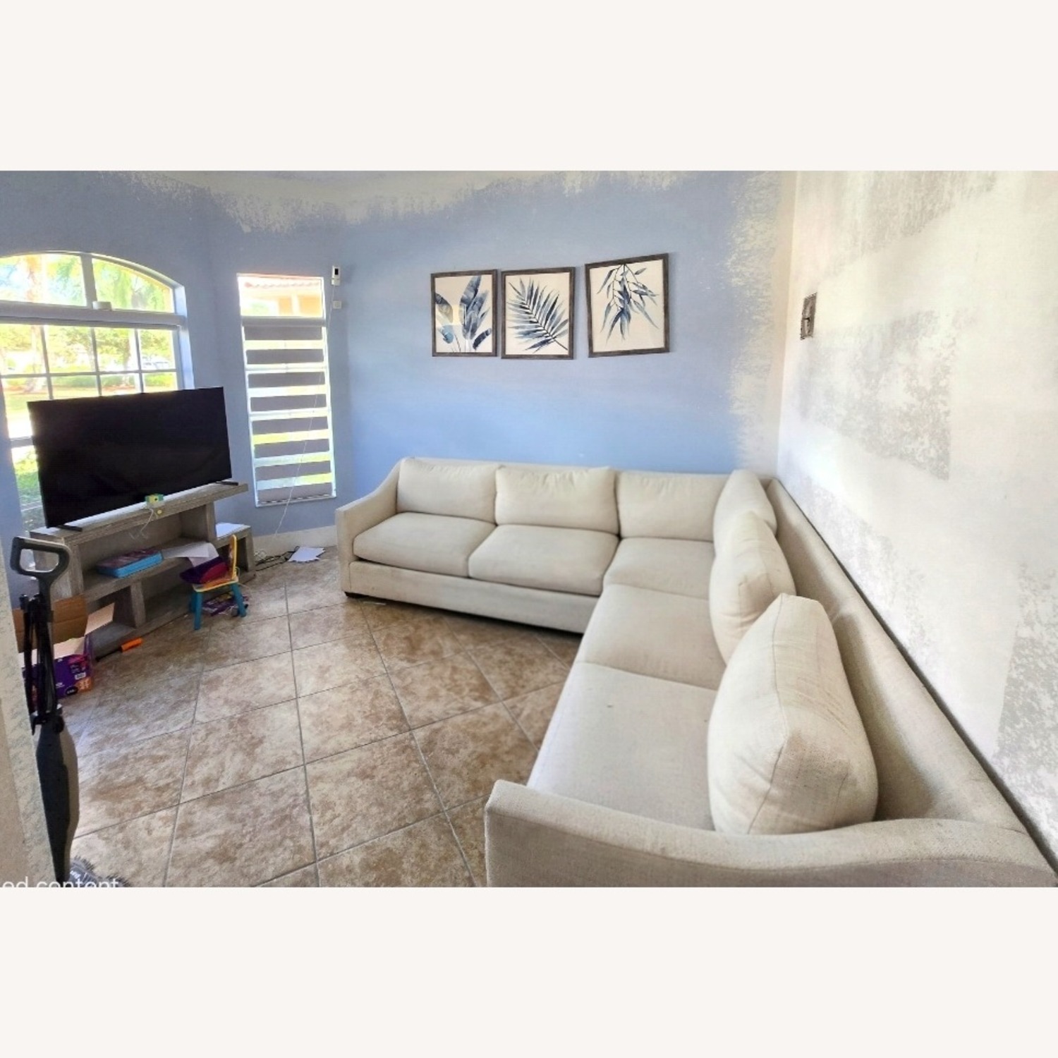 Rowe Furniture White Fabric 2 Piece Sectional - image-3