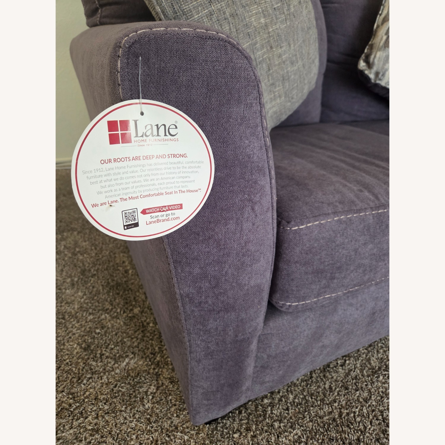 Lane Furniture Dark Gray Fabric 3+ Seater Sofa - image-12