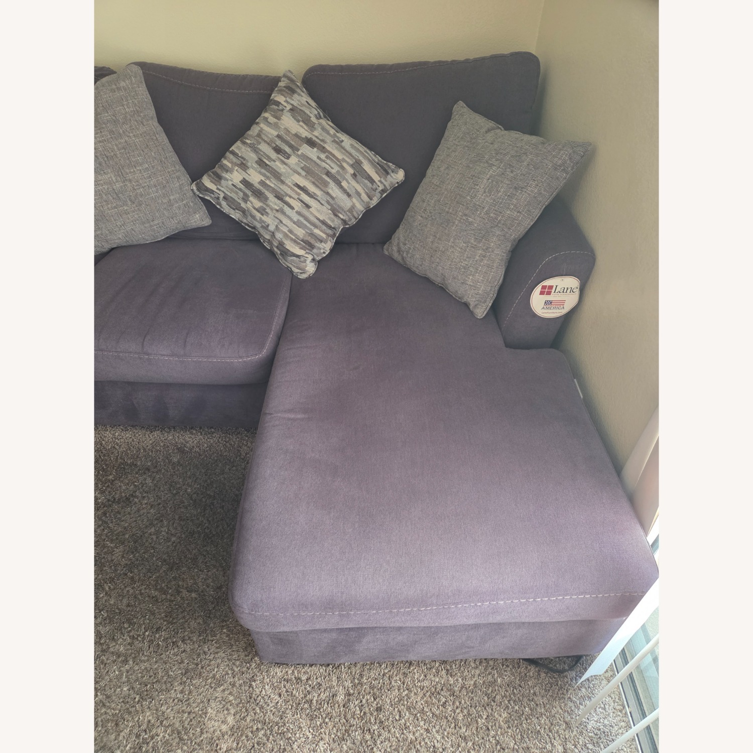 Lane Furniture Dark Gray Fabric 3+ Seater Sofa - image-14