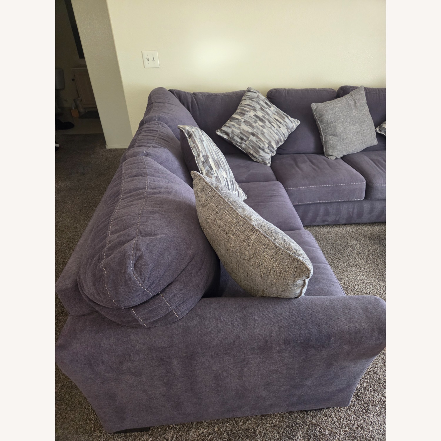 Lane Furniture Dark Gray Fabric 3+ Seater Sofa - image-8