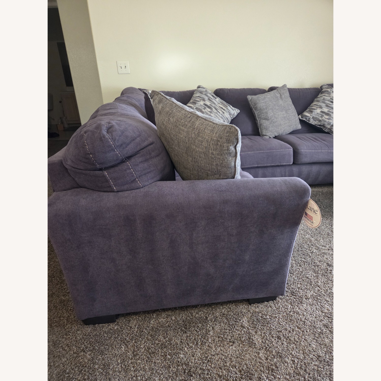 Lane Furniture Dark Gray Fabric 3+ Seater Sofa - image-6