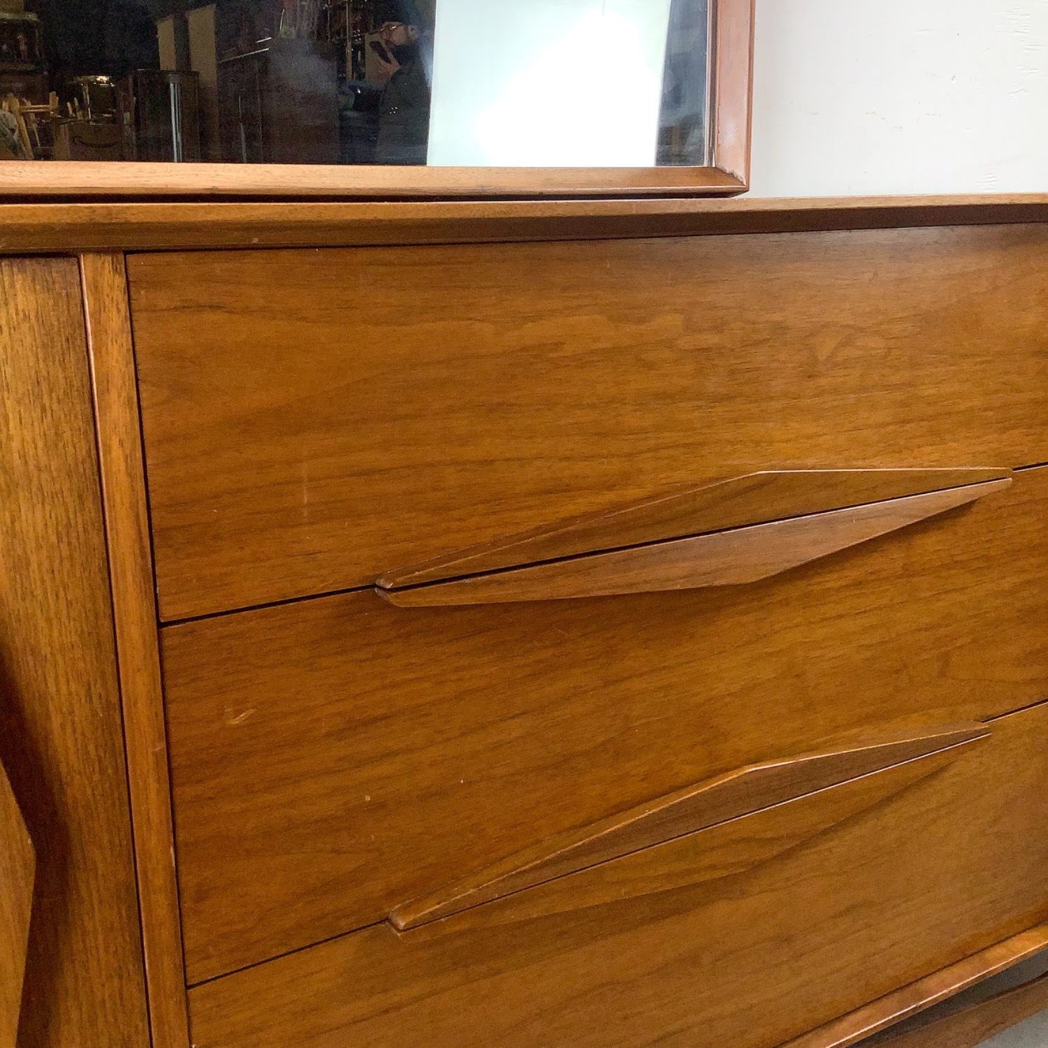Mid-Century Modern Walnut Dresser w Mirror - image-19