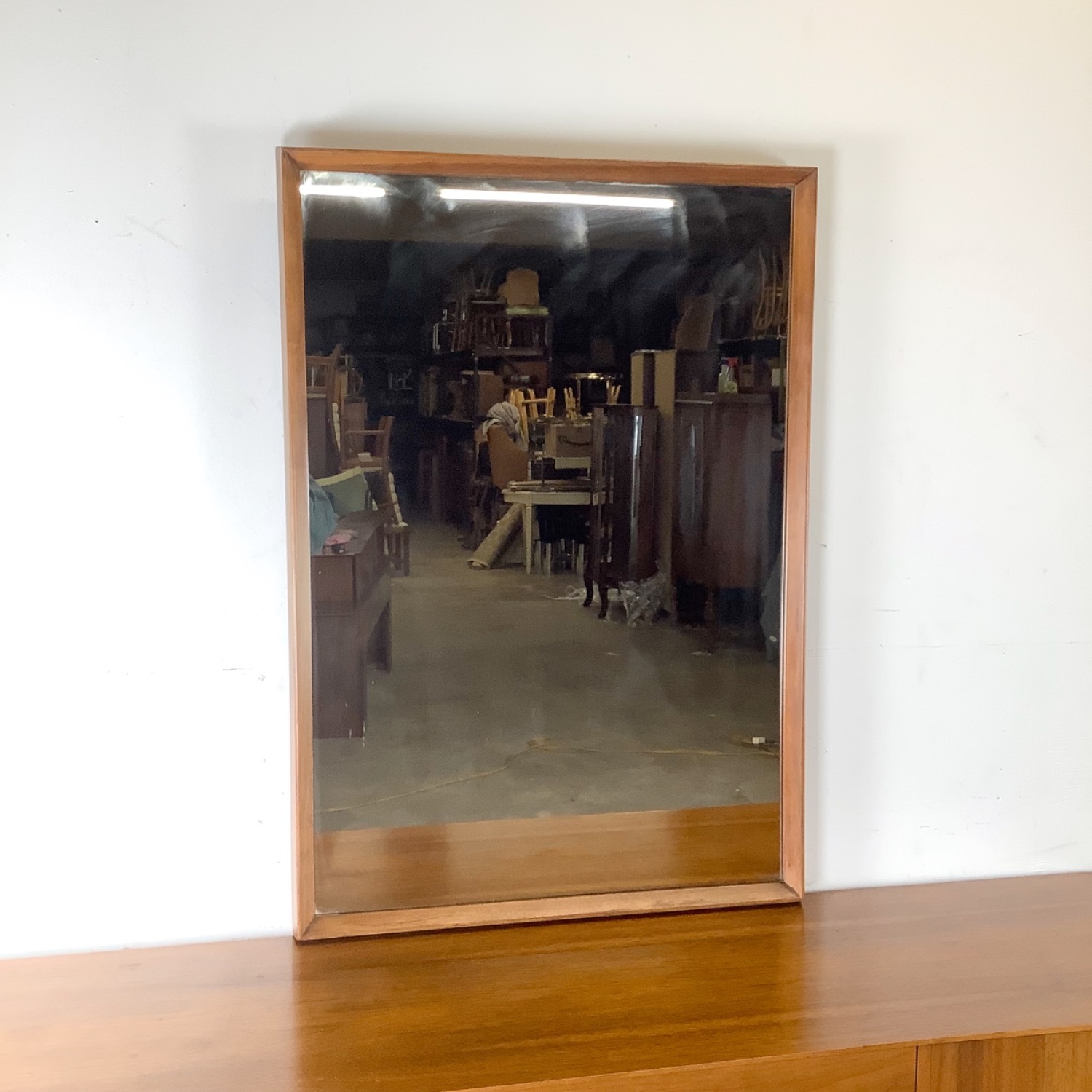 Mid-Century Modern Walnut Dresser w Mirror - image-1