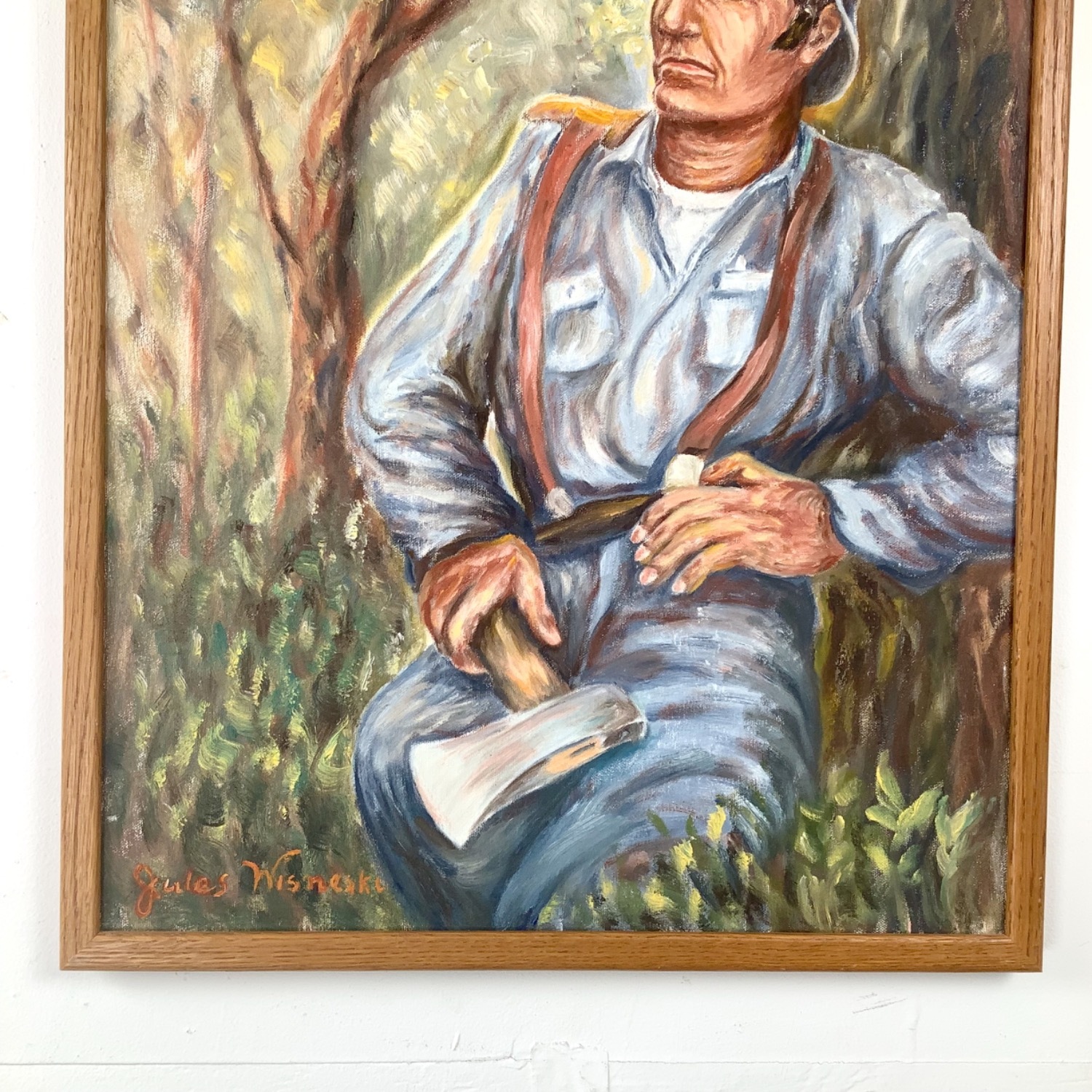 20th Century Figurative Oil Painting - image-12