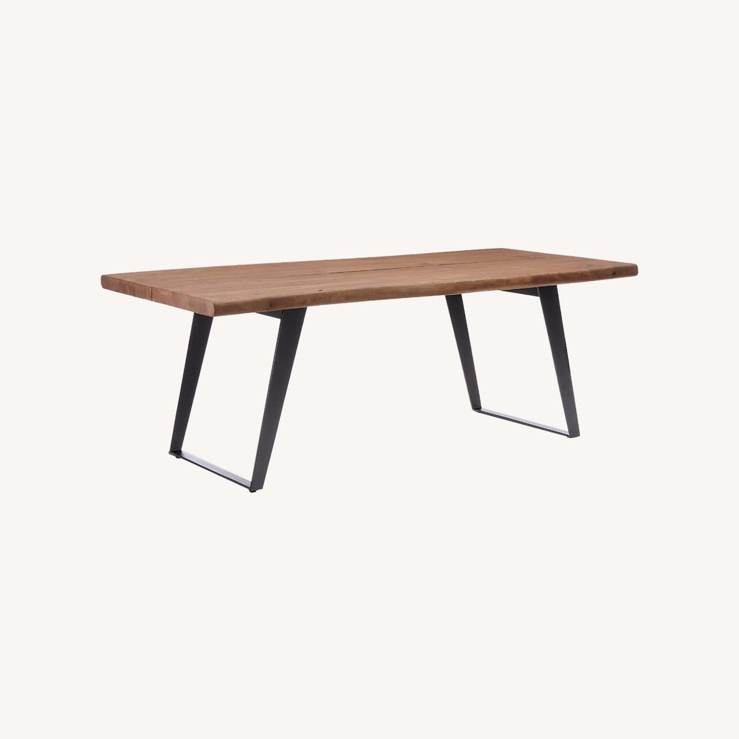 Crate & Barrel Yukon Natural Wood Dining Table - image-0