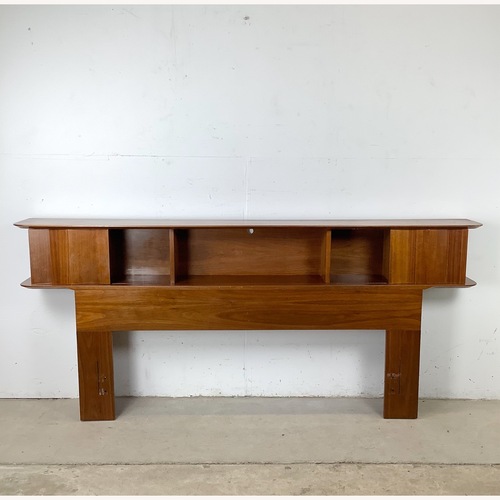 Used Mid-Century Modern Walnut Storage Headboard for sale on AptDeco