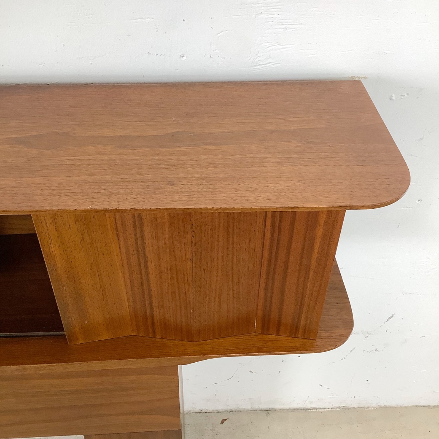 Mid-Century Modern Walnut Storage Headboard - image-4