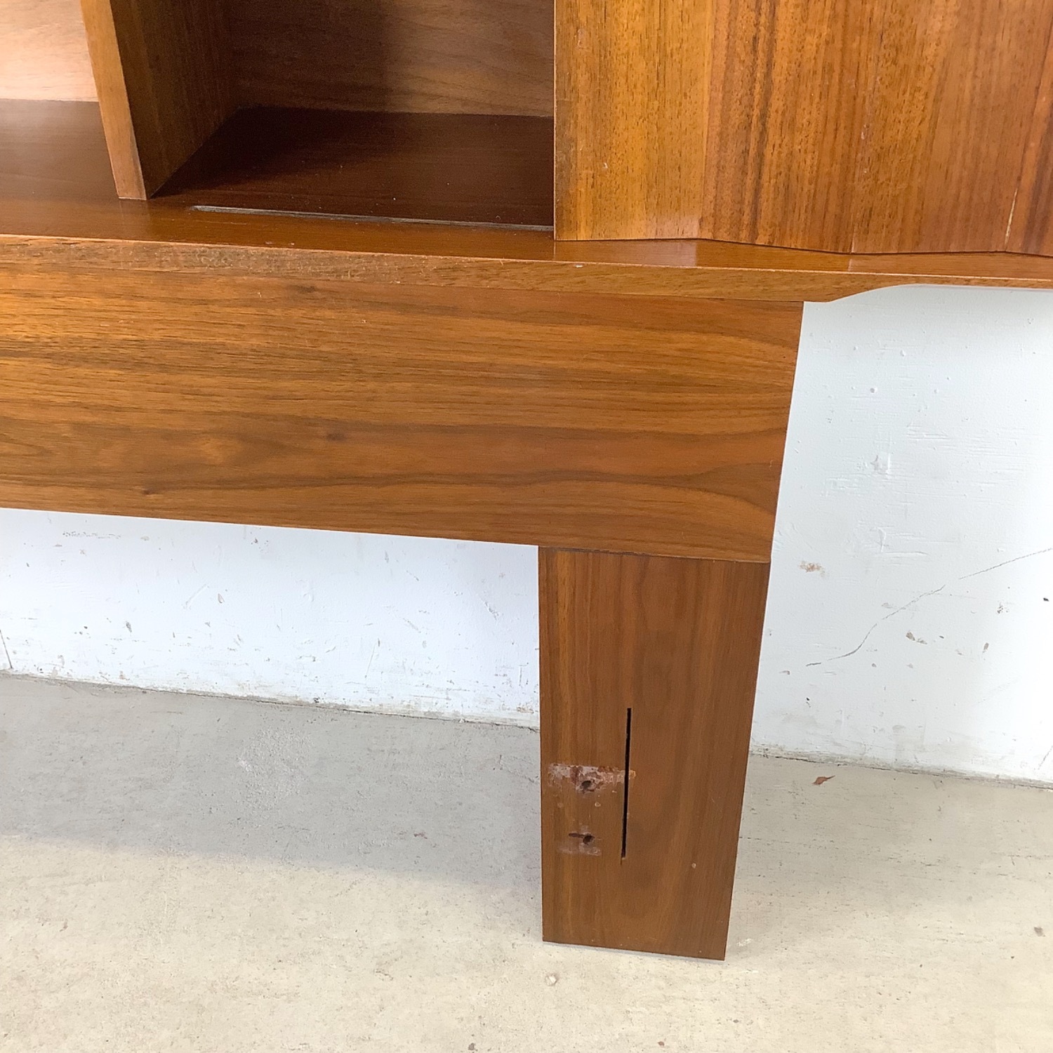 Mid-Century Modern Walnut Storage Headboard - image-5