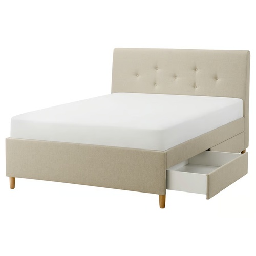 Used IKEA Idanas Natural Queen Bed for sale on AptDeco