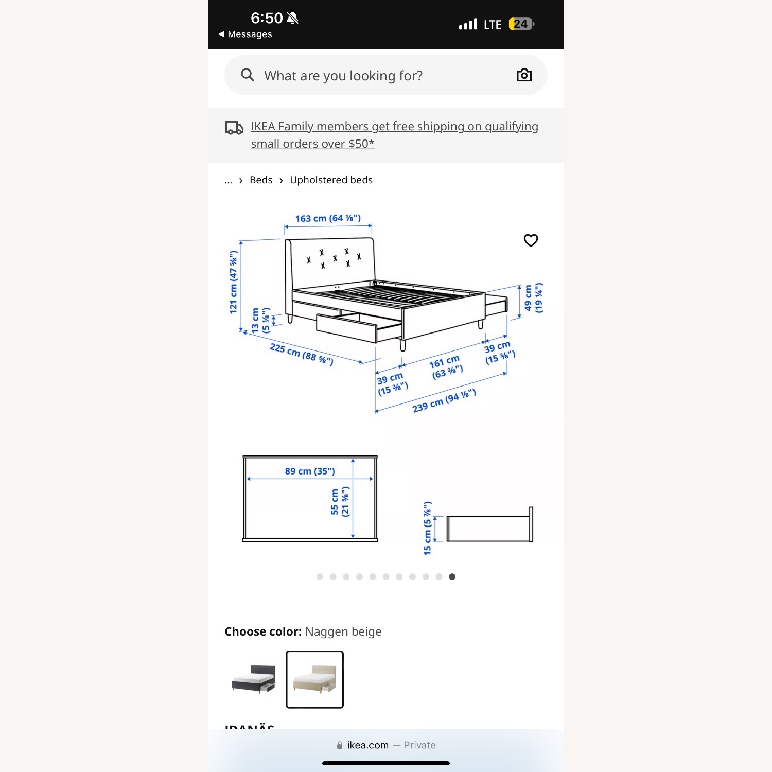 IKEA Idanas Natural Queen Bed - image-6