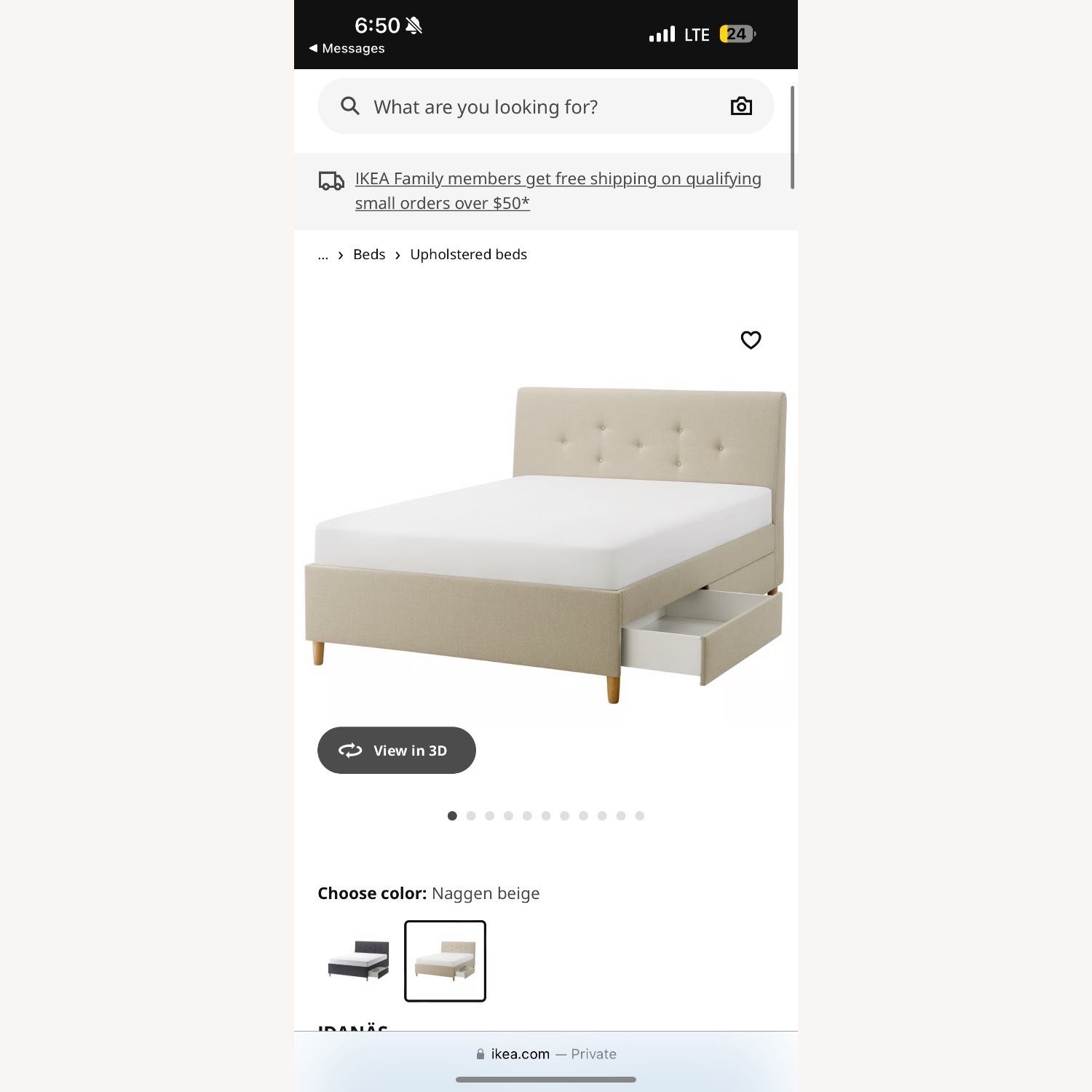 IKEA Idanas Natural Queen Bed - image-1