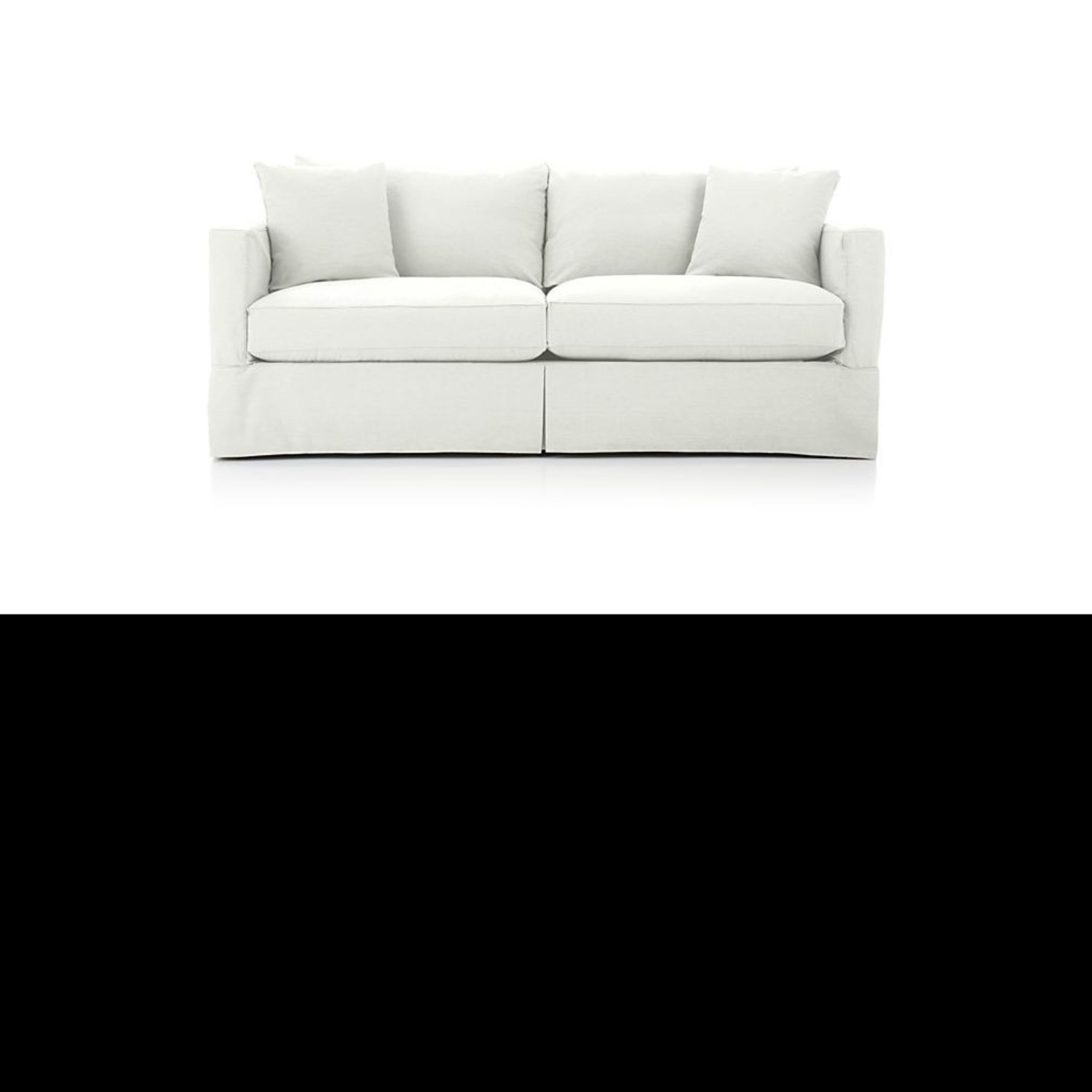 Crate & Barrell Willow Slipcovered Sofa - image-2