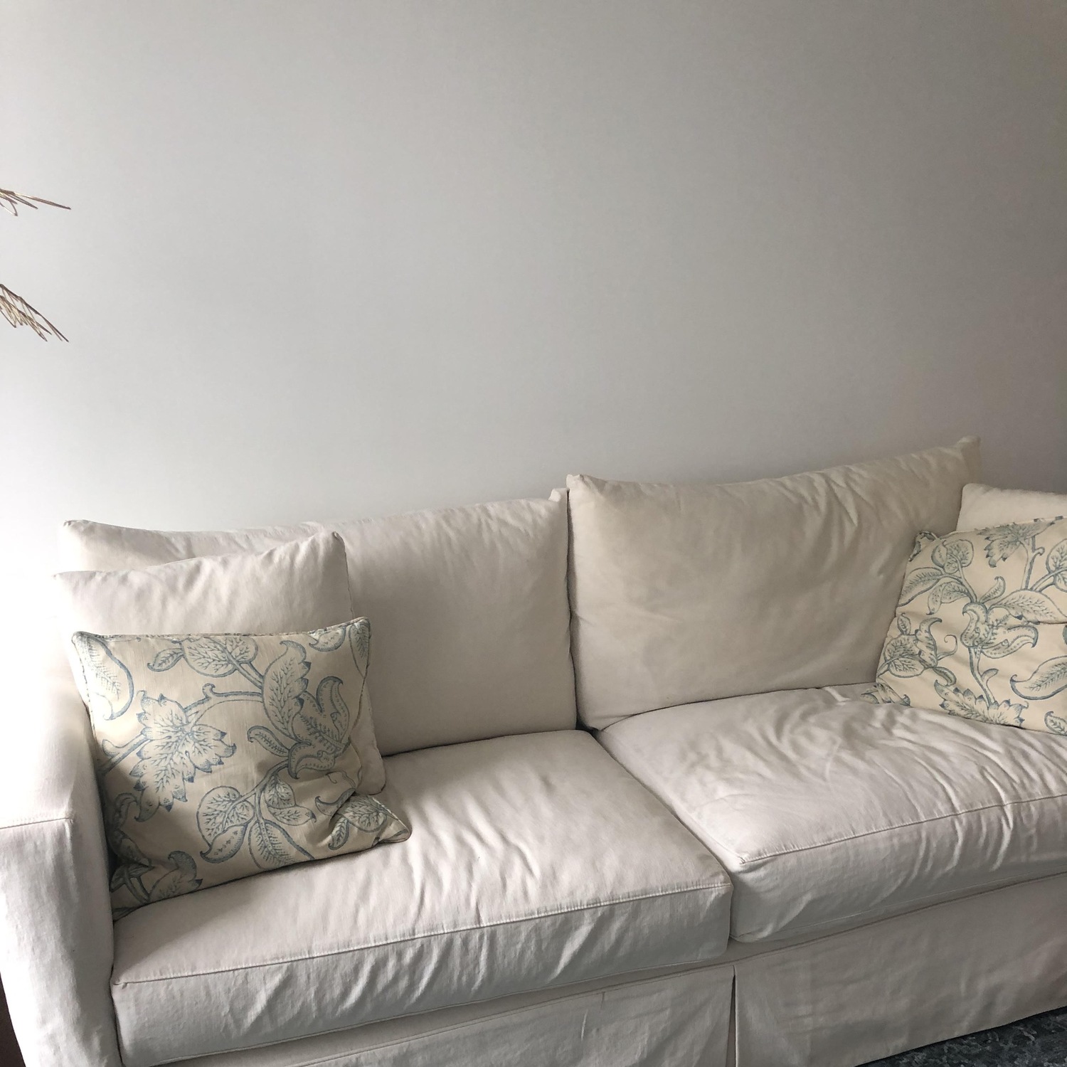 Crate & Barrell Willow Slipcovered Sofa - image-4