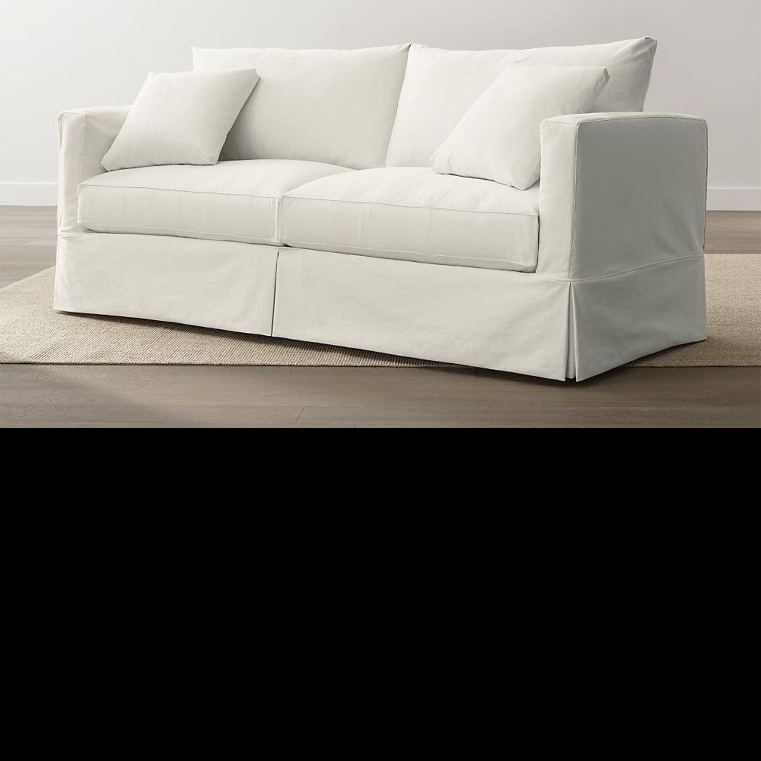Crate & Barrell Willow Slipcovered Sofa - image-1