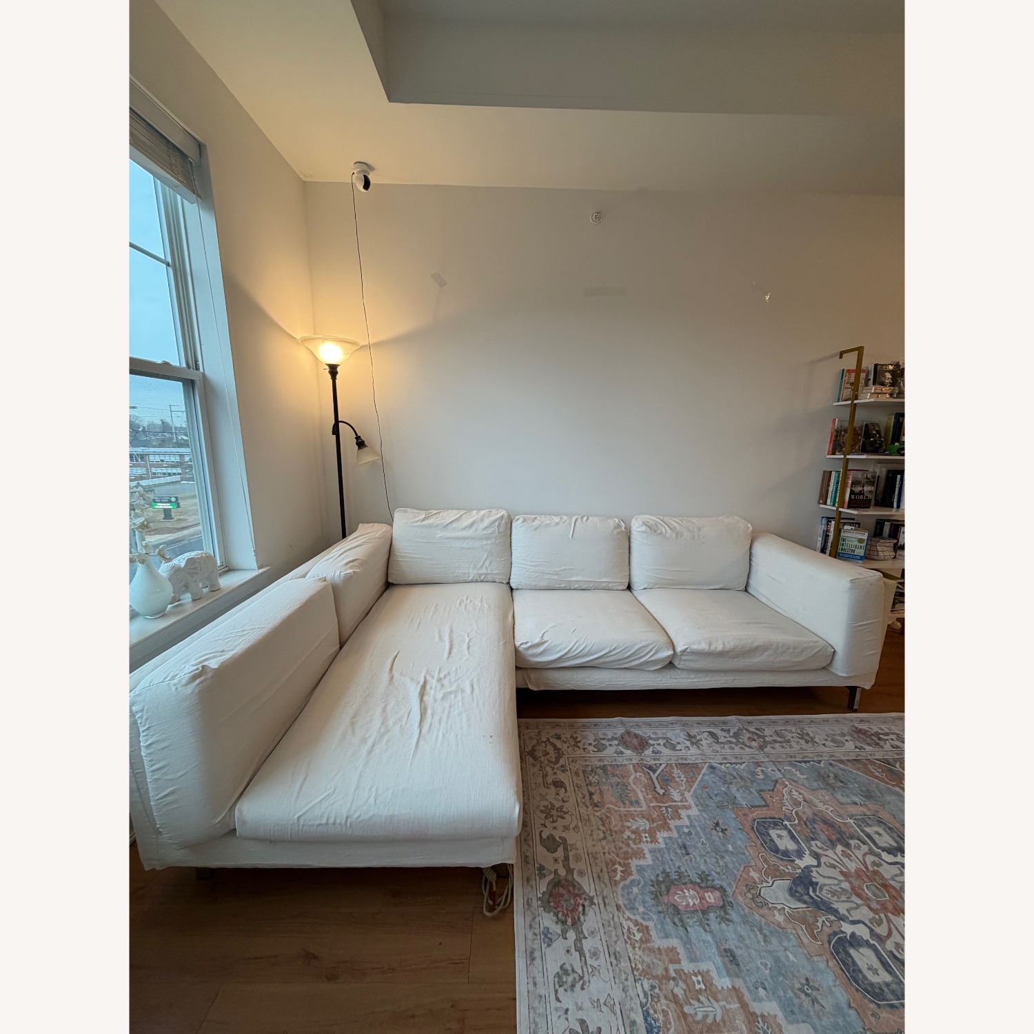 IKEA Nockeby White Fabric 3+ Seater Sofa - image-2