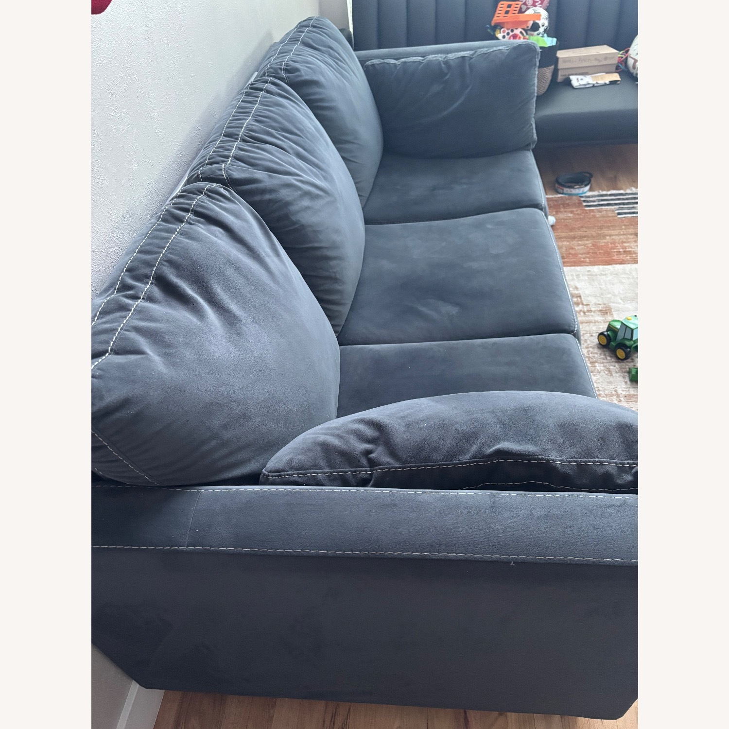 Blue Velvet 3+ Seater Sofa - image-3