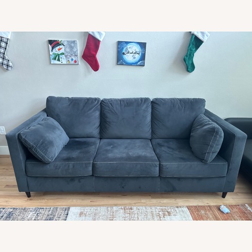 Used Blue Velvet 3+ Seater Sofa for sale on AptDeco