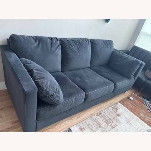Used Blue Velvet 3+ Seater Sofa for sale on AptDeco