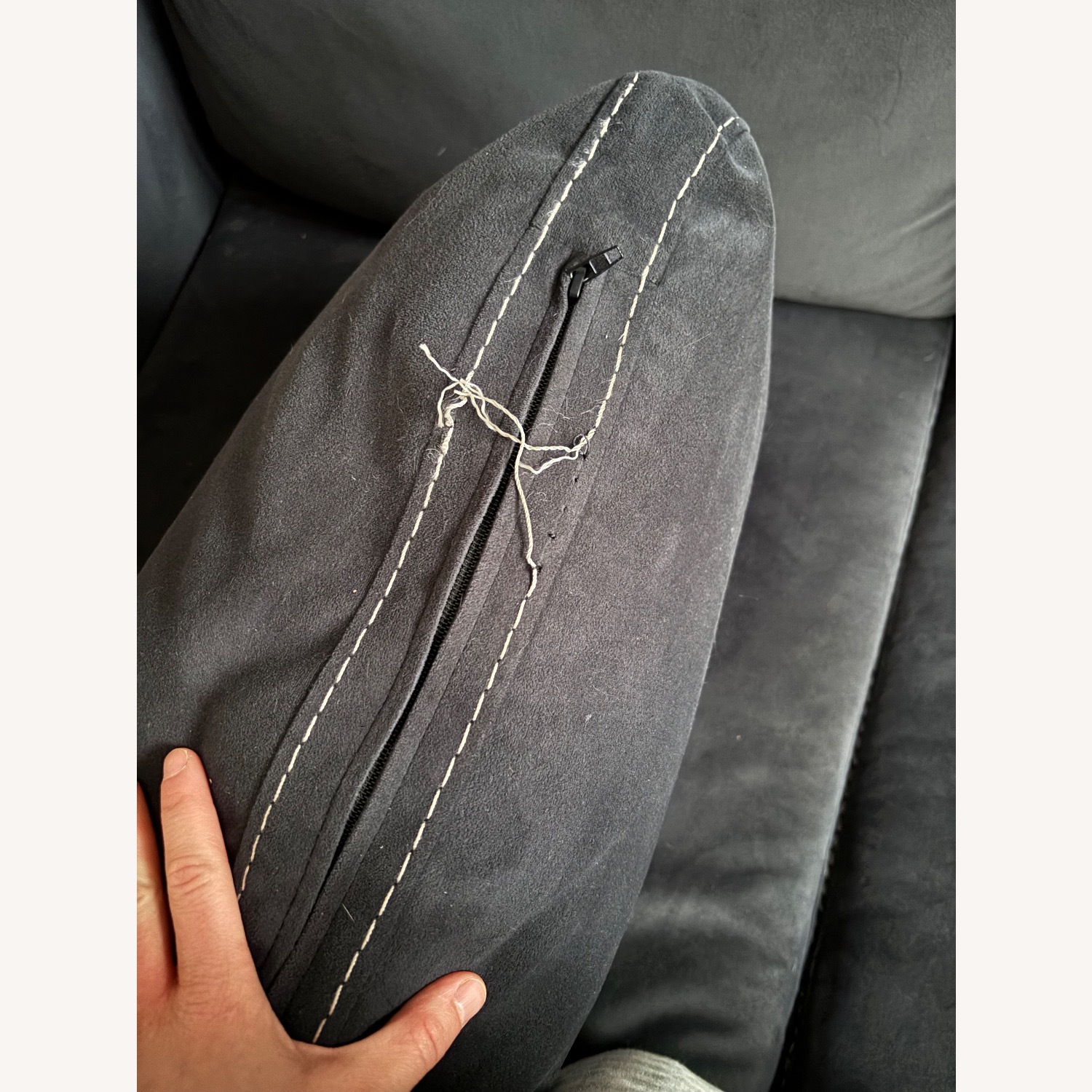 Blue Velvet 3+ Seater Sofa - image-4