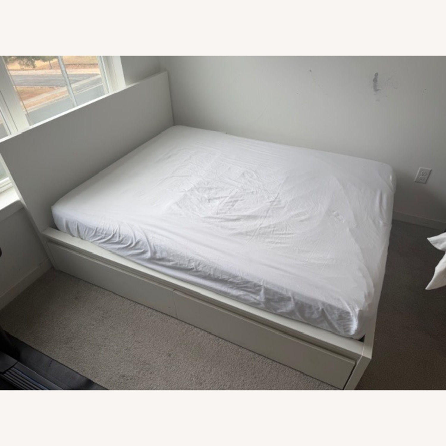 IKEA Malm White Wood Queen Bed - image-2