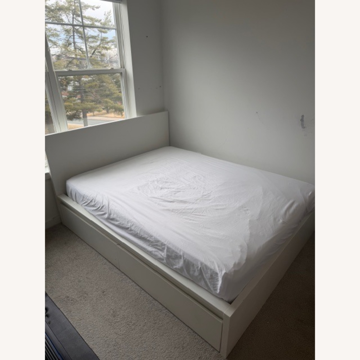 IKEA Malm White Wood Queen Bed - image-3