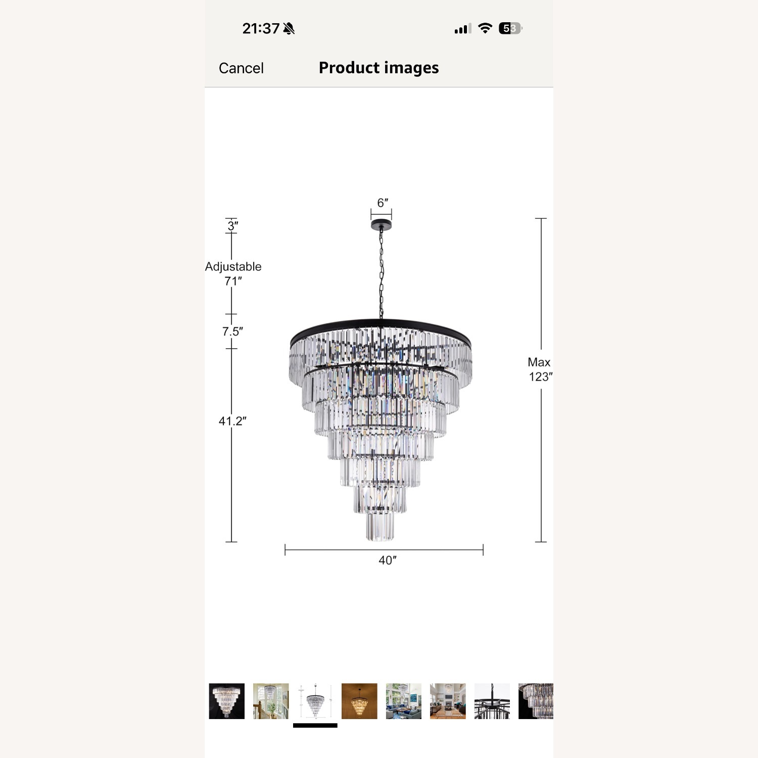 TOCHIC Large Crystal Chandelier for High Ceiling - image-2