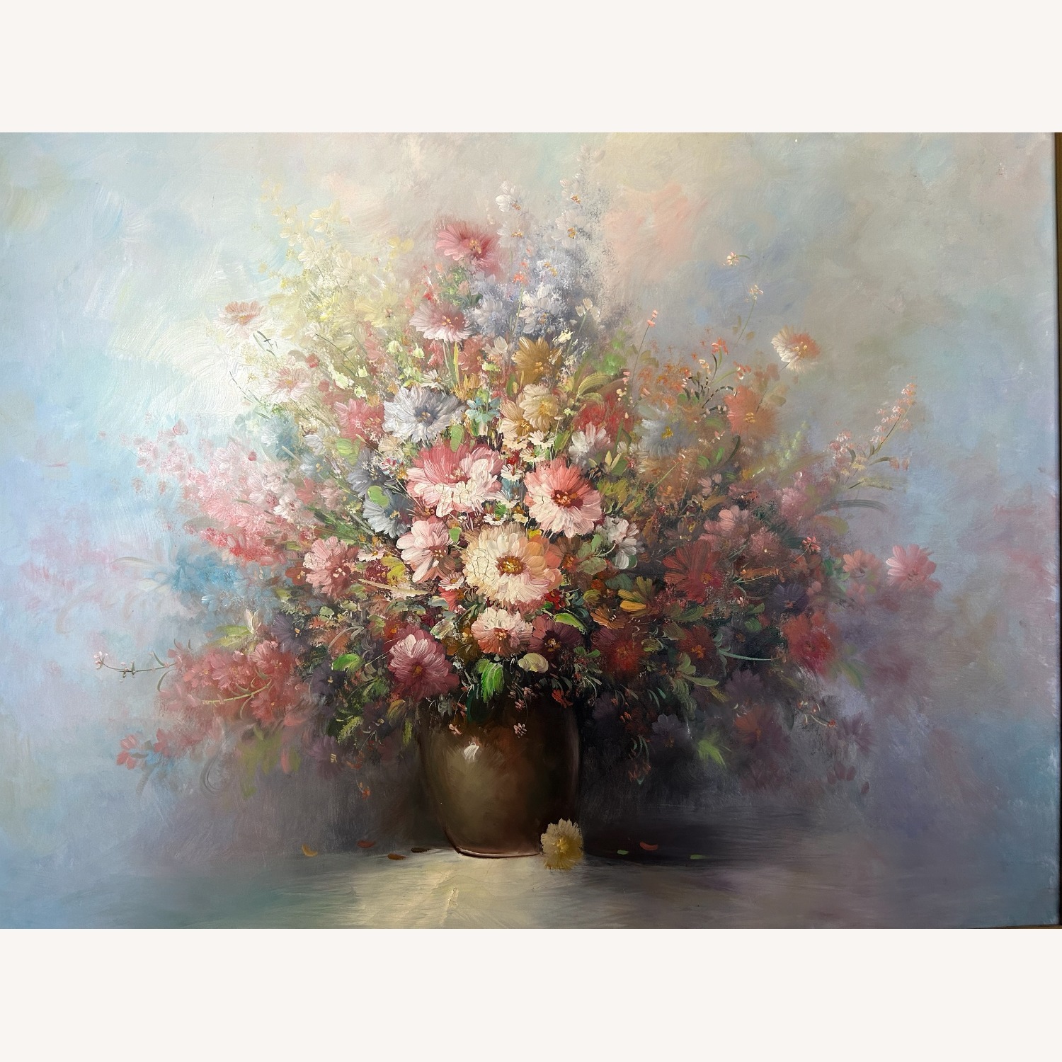 Canvas Vibrant Vintage Still Life Floral Bouquet - image-3