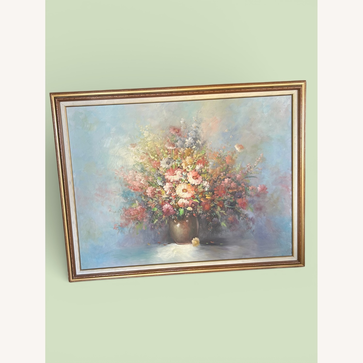 Canvas Vibrant Vintage Still Life Floral Bouquet - image-1