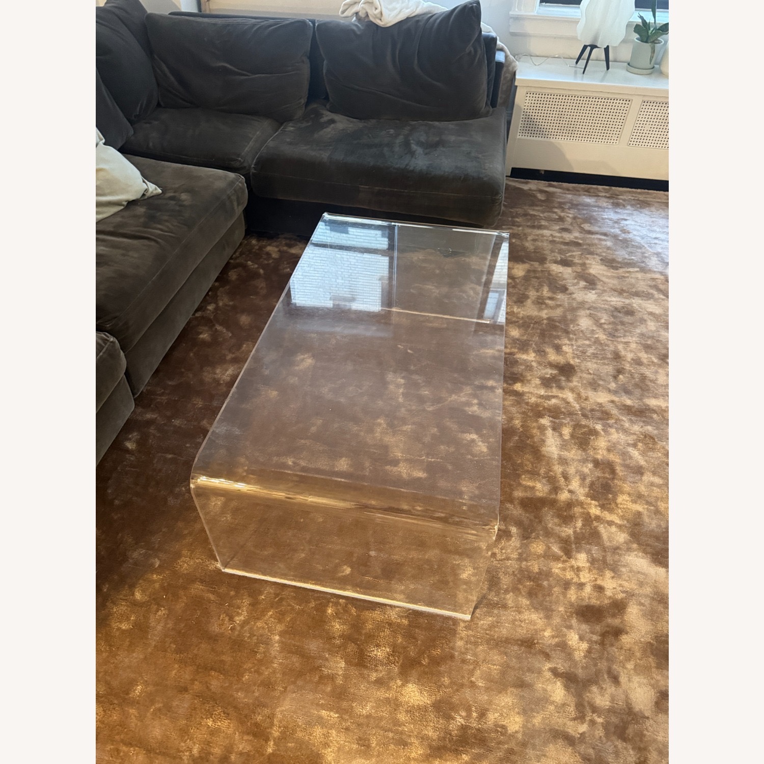 CB2 Peekaboo 44" Acrylic Tall Coffee Table - image-2