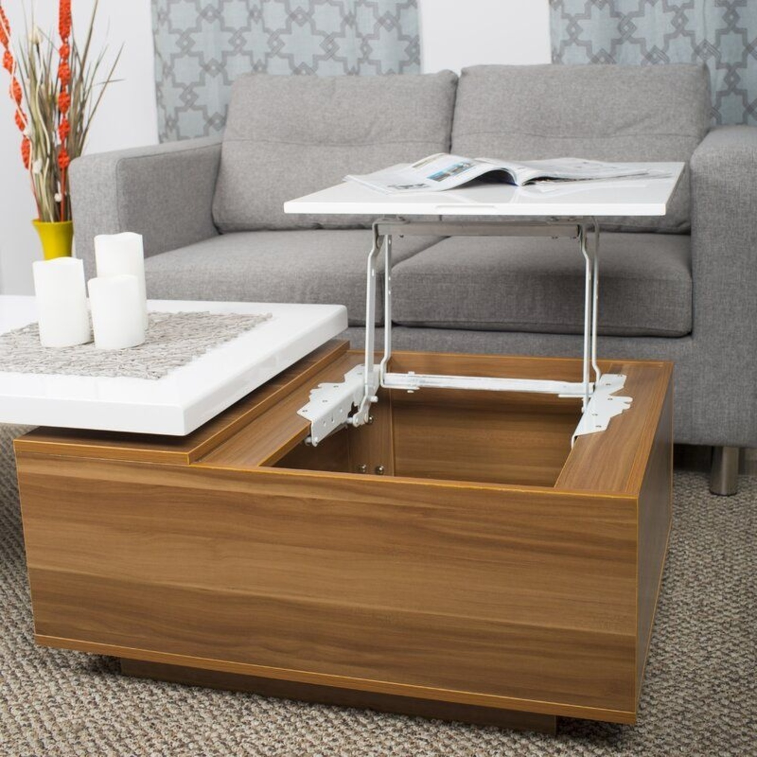 Orren Ellis Coffee Table With Swivel Top - image-0