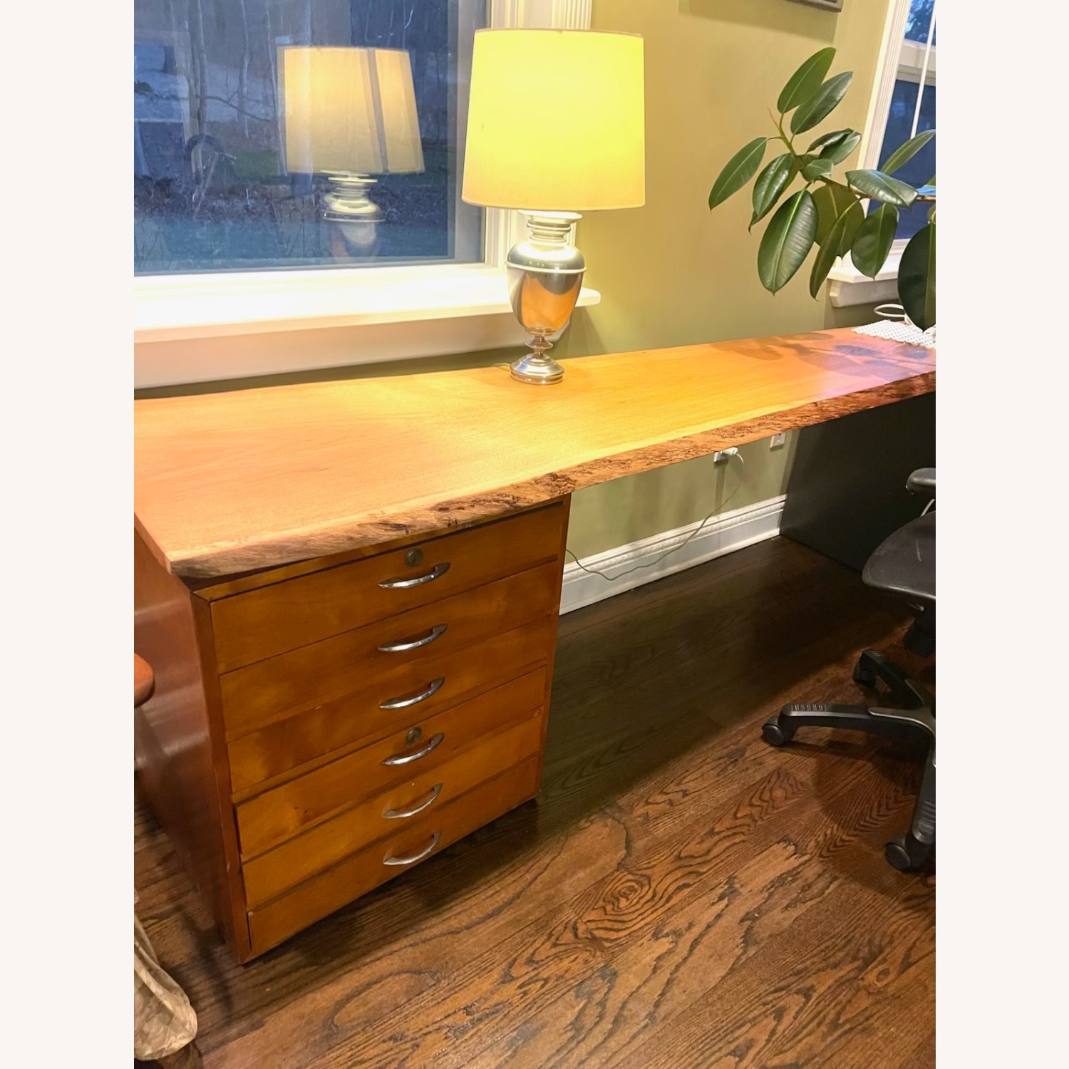 8ft Live Edge Maple Solid Wood Desk Dining Slab - image-2
