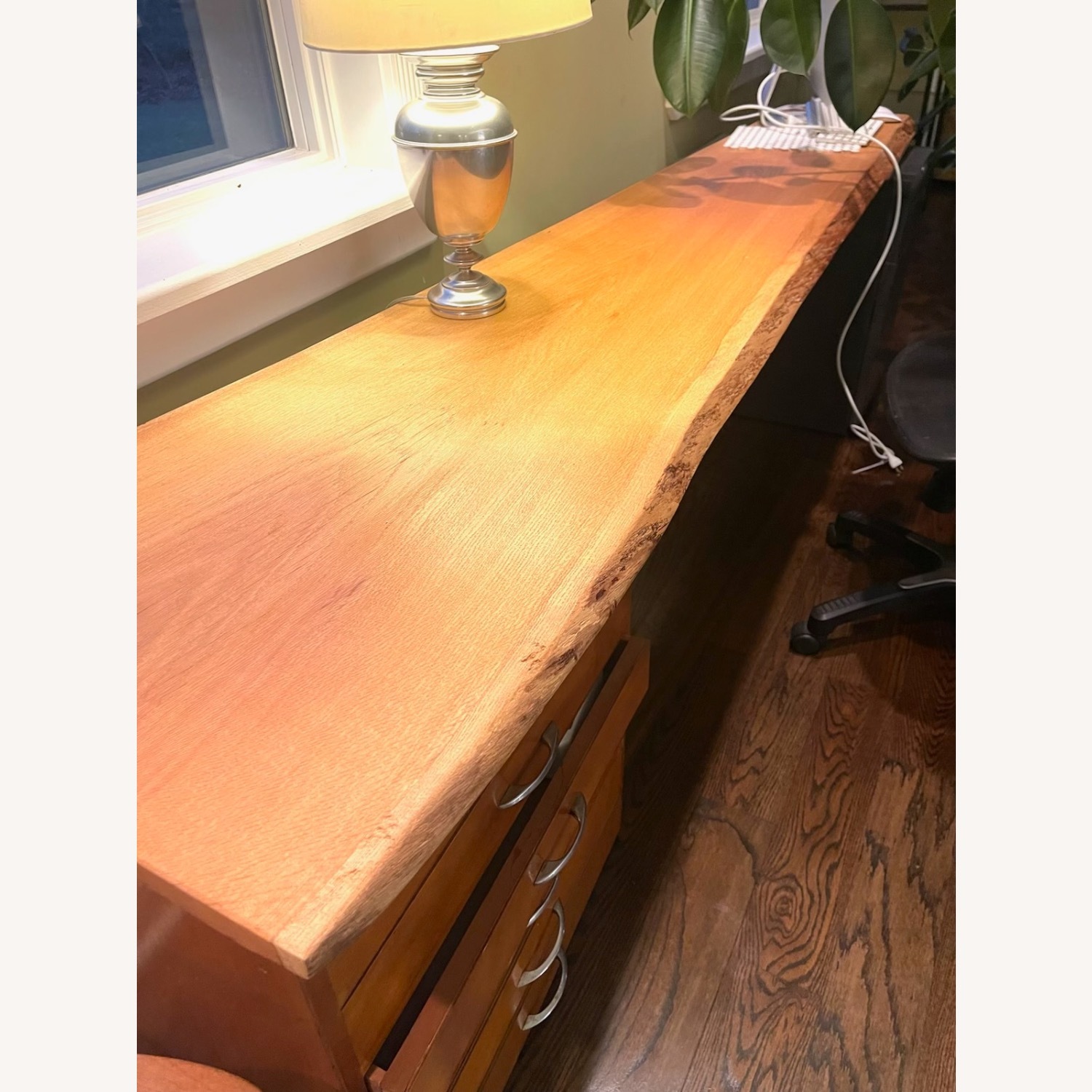 8ft Live Edge Maple Solid Wood Desk Dining Slab - image-1