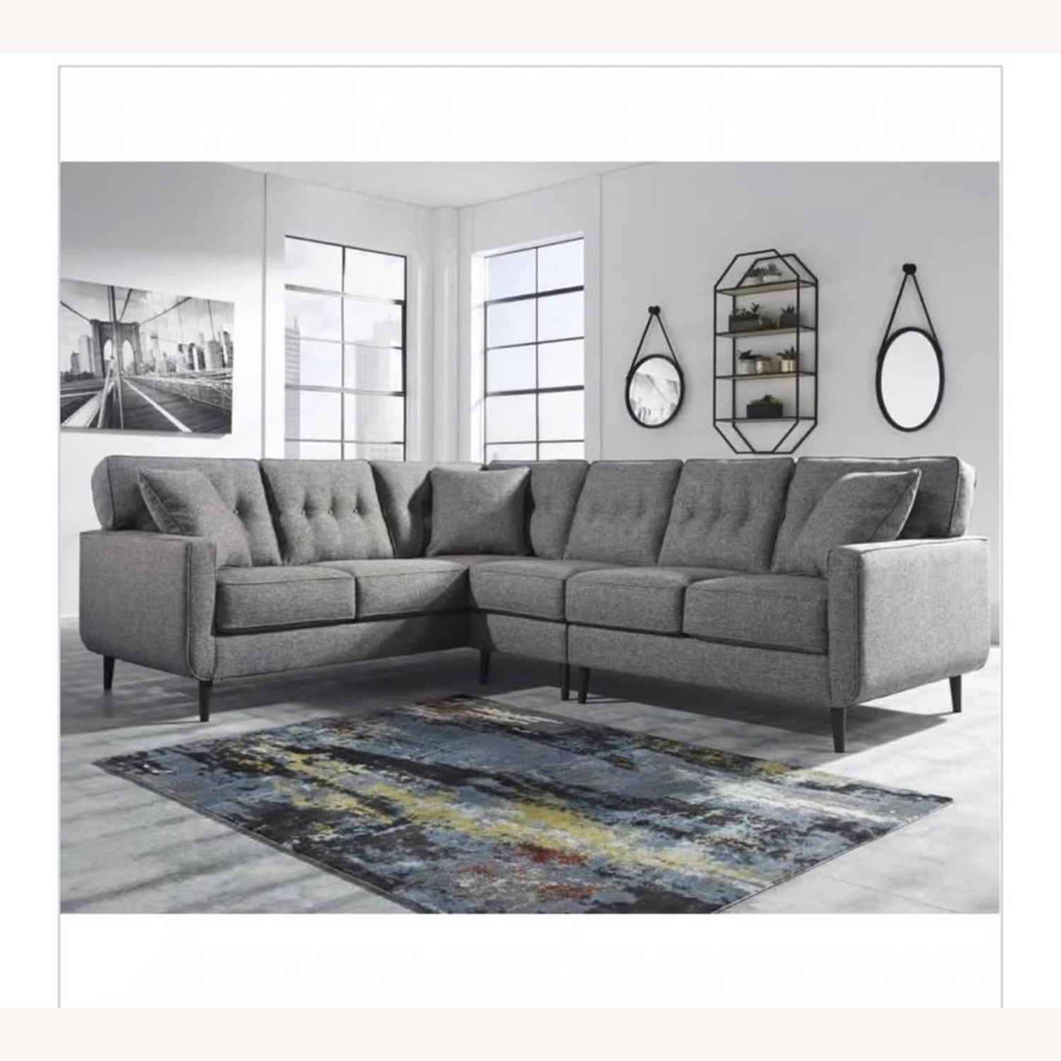 Ashley Furniture Zardoni Dark Gray 2 Piece Sectional - image-2