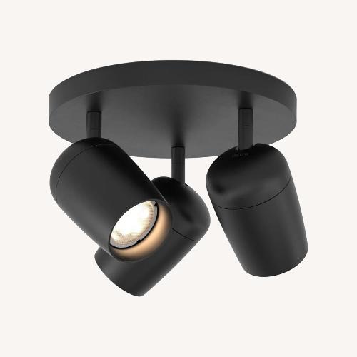 Used 2 Modern 3-Light Black Adjustable Ceiling Spotlight for sale on AptDeco
