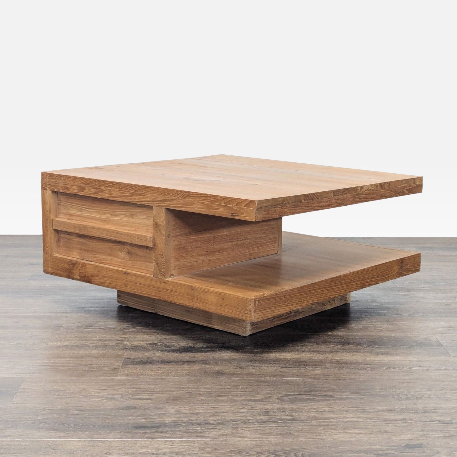 Two Tier Teak Coffee Table - image-1