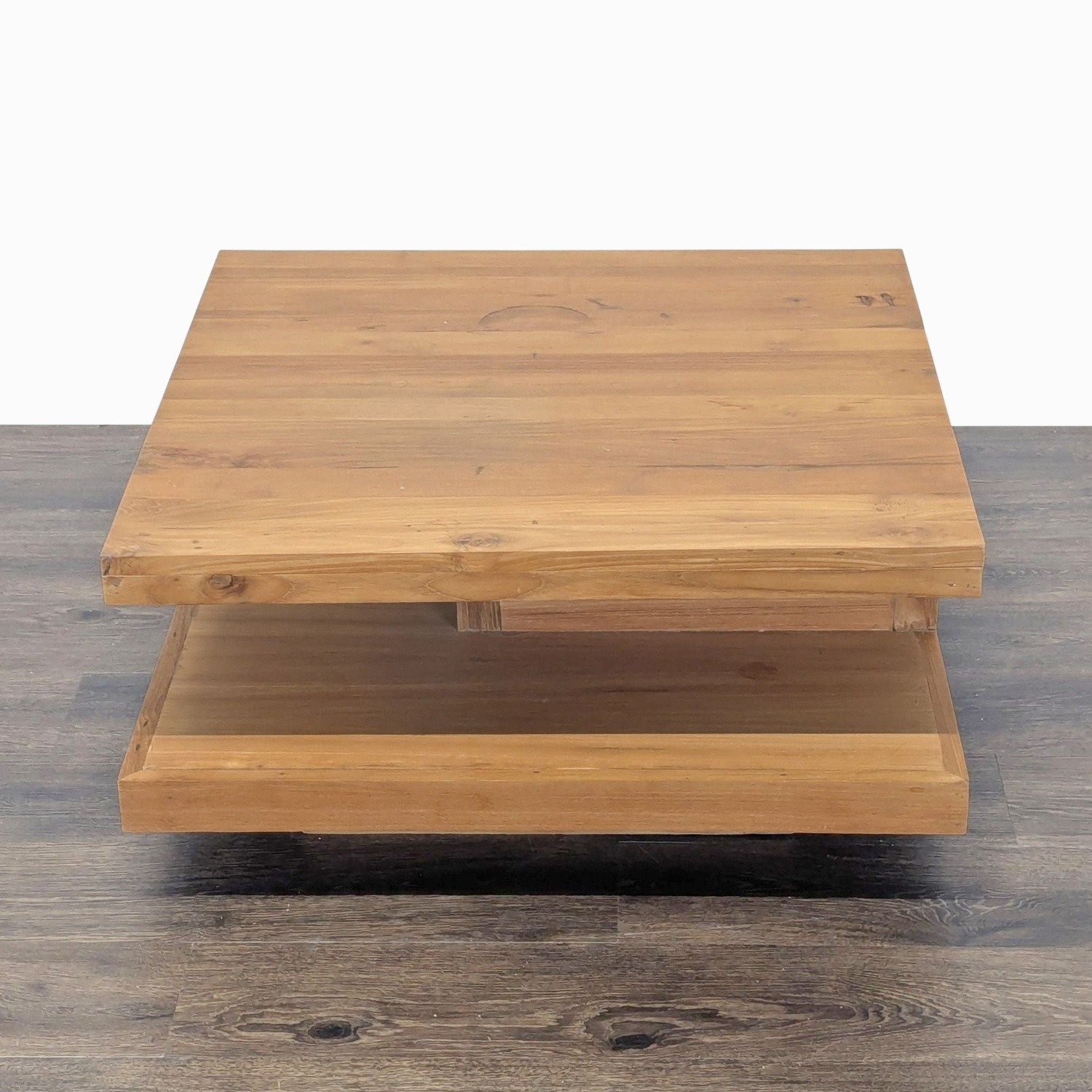 Two Tier Teak Coffee Table - image-3