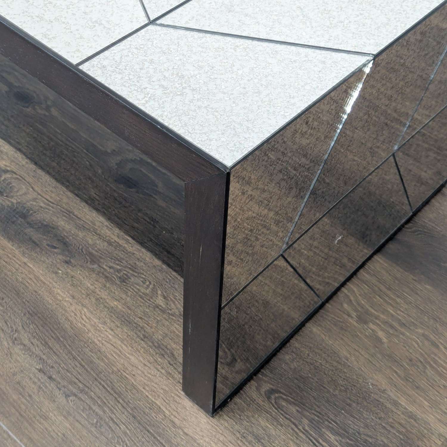 West Elm Mirrored Herringbone Coffee Table - image-4