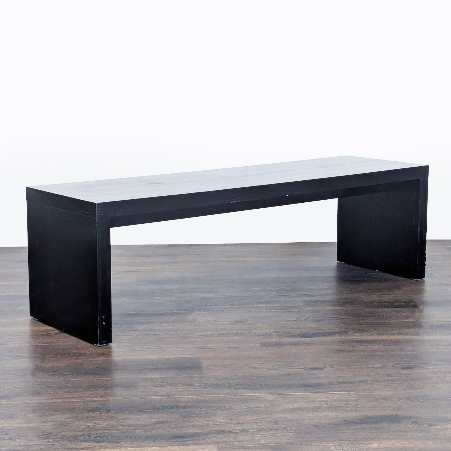 Black Wood Dining Bench - image-1