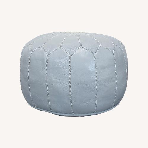 Used Handmade Moroccan Leather Pouf	 for sale on AptDeco