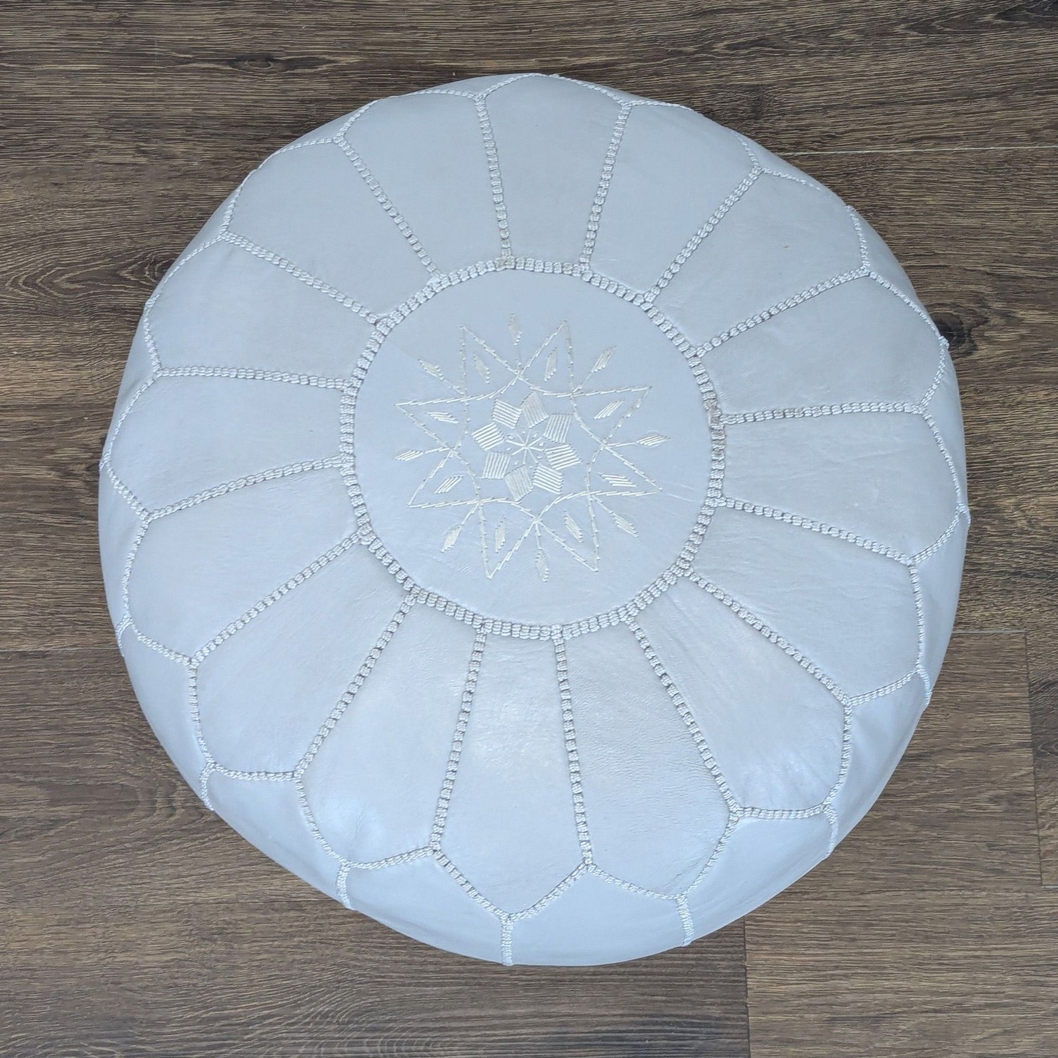 Handmade Moroccan Leather Pouf	 - image-2