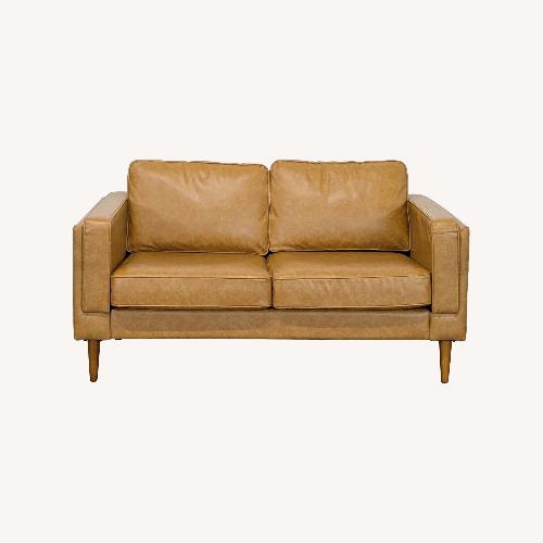 Used Albany Park Mid-Century Modern Tan Vegan Leather  for sale on AptDeco
