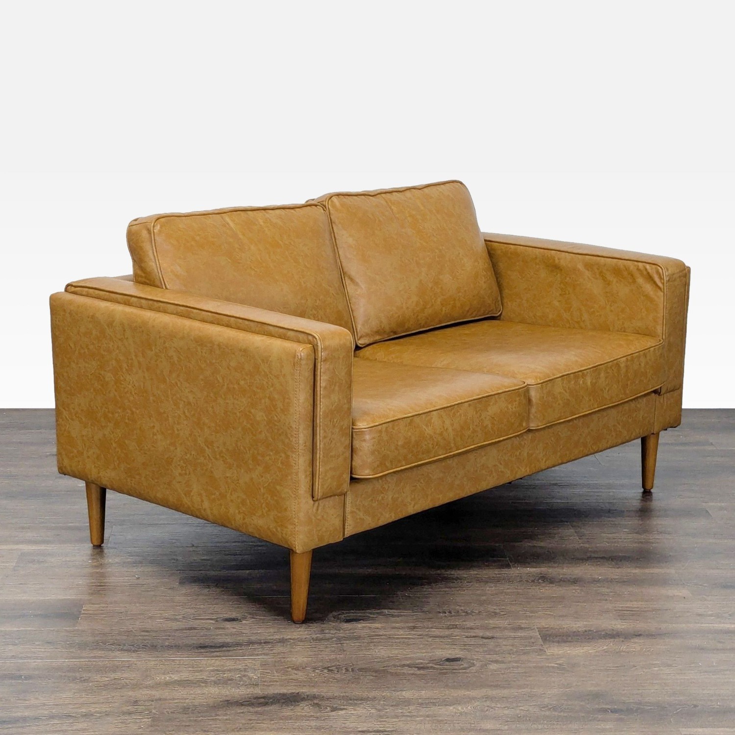 Albany Park Mid-Century Modern Tan Vegan Leather  - image-2