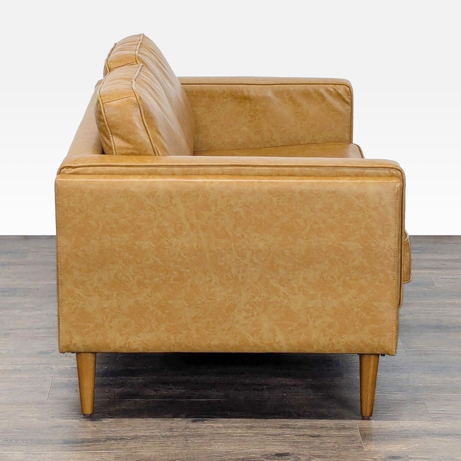 Albany Park Mid-Century Modern Tan Vegan Leather  - image-3