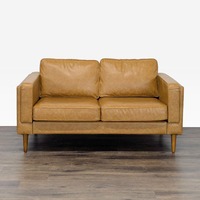 Albany Park Mid-Century Modern Tan Vegan Leather