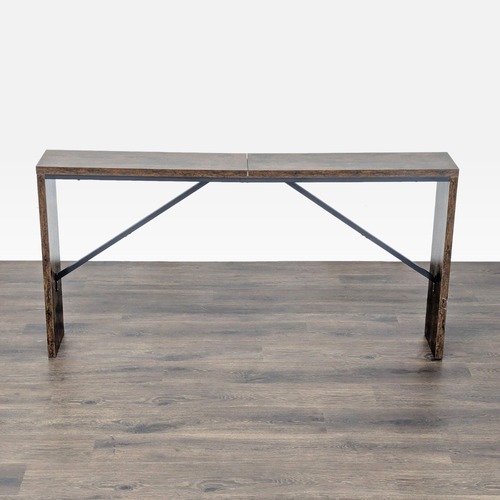 Used Skinny Veneer and Metal Console Table	 for sale on AptDeco