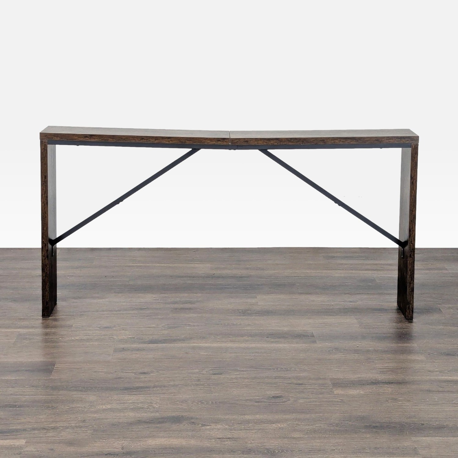 Skinny Veneer and Metal Console Table	 - image-2