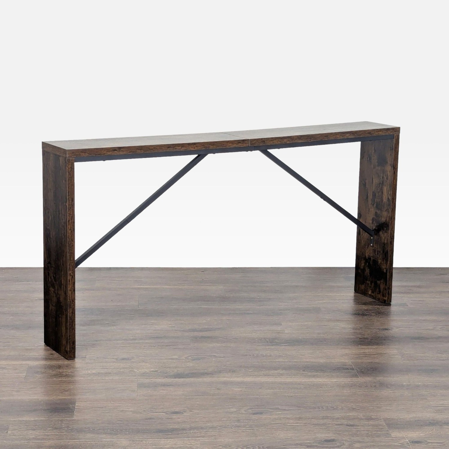 Skinny Veneer and Metal Console Table	 - image-3